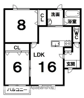 コルサN【3階】の間取り